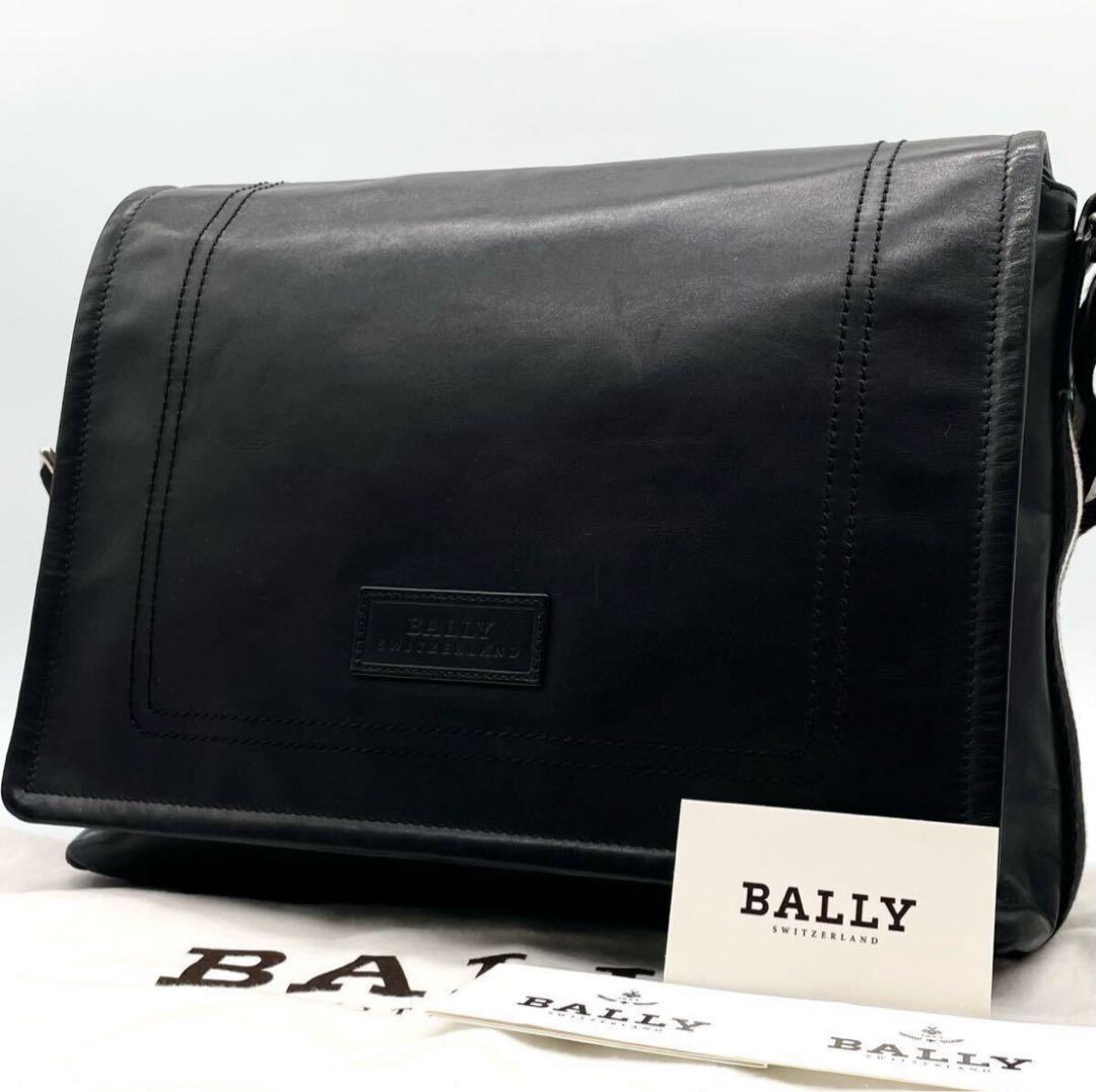【極美品】バリー メッセンジャーバッグ ショルダーバッグ レザー A4 ブラック