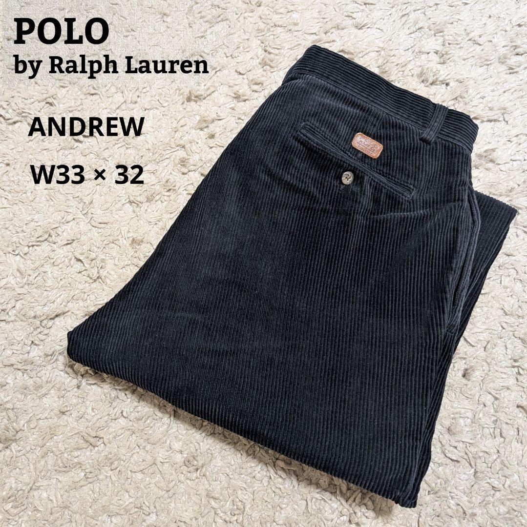 90s ラルフローレン ANDREW 太畝 コーデュロイパンツ W33
