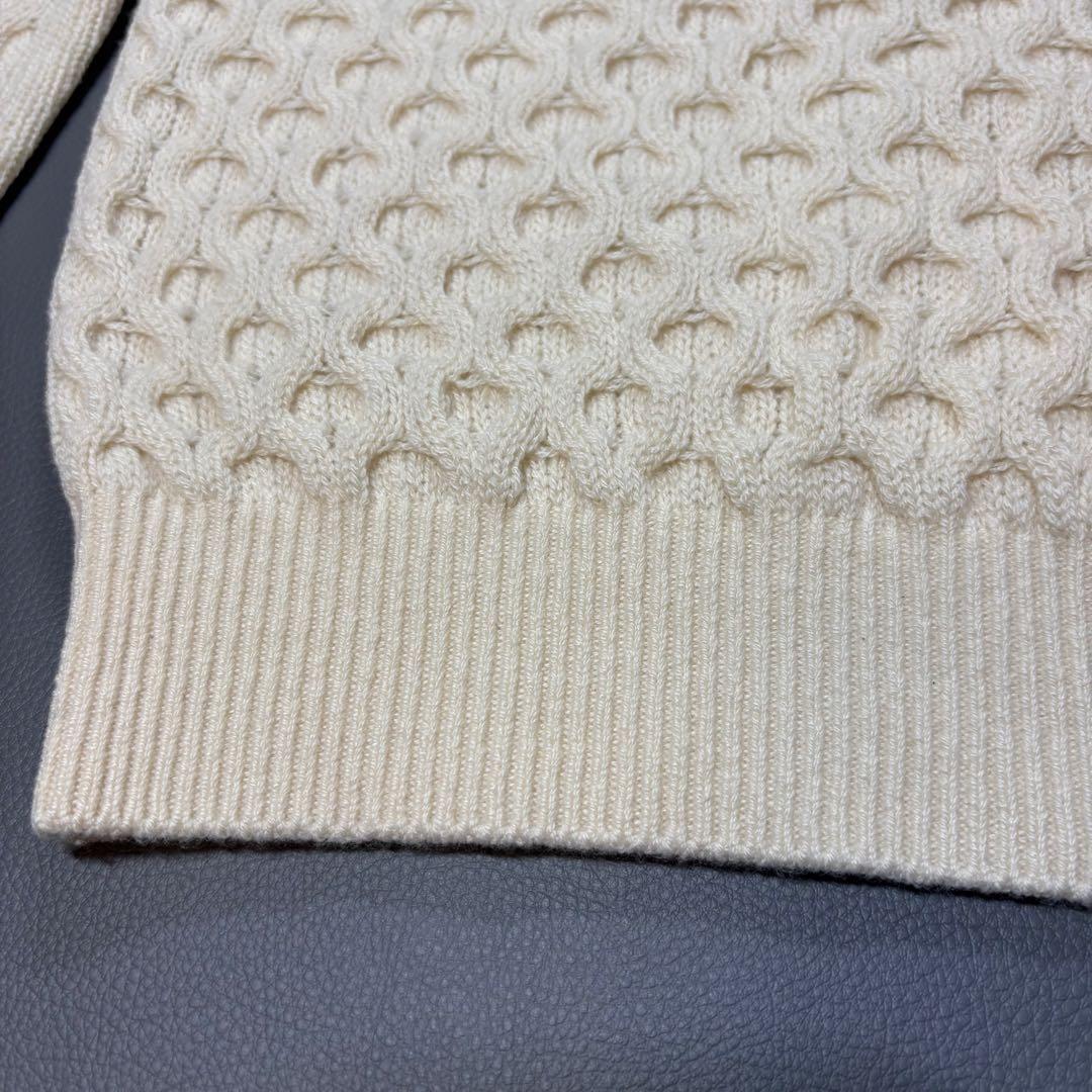 SLOANE カシミヤ ハニカム ケーブル クルーネック ニット セーター