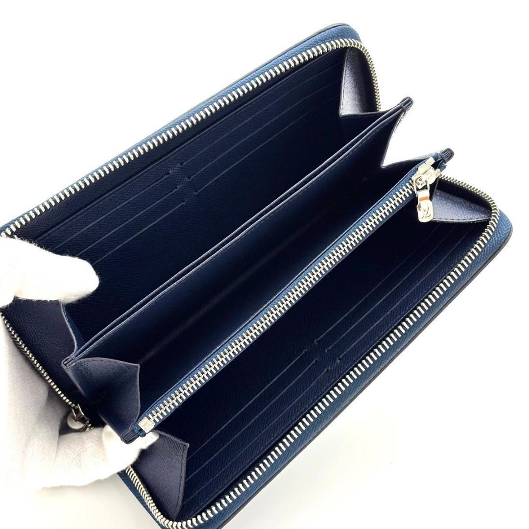【最高級美品】ルイヴィトン エピ アンディゴブルー ジッピーウォレット 長財布