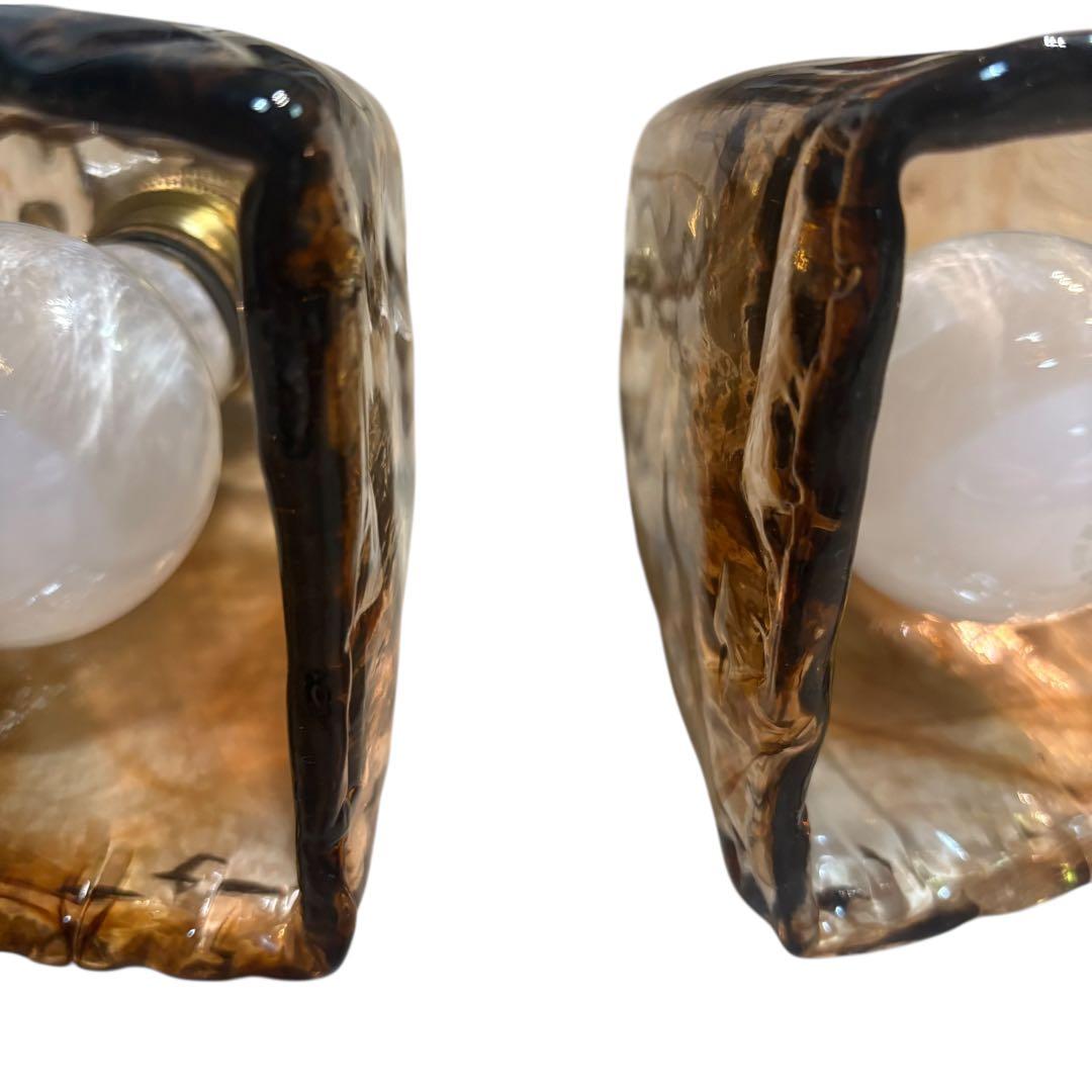 ペンダントライト　琥珀色　アンティーク　クリアガラス　LED