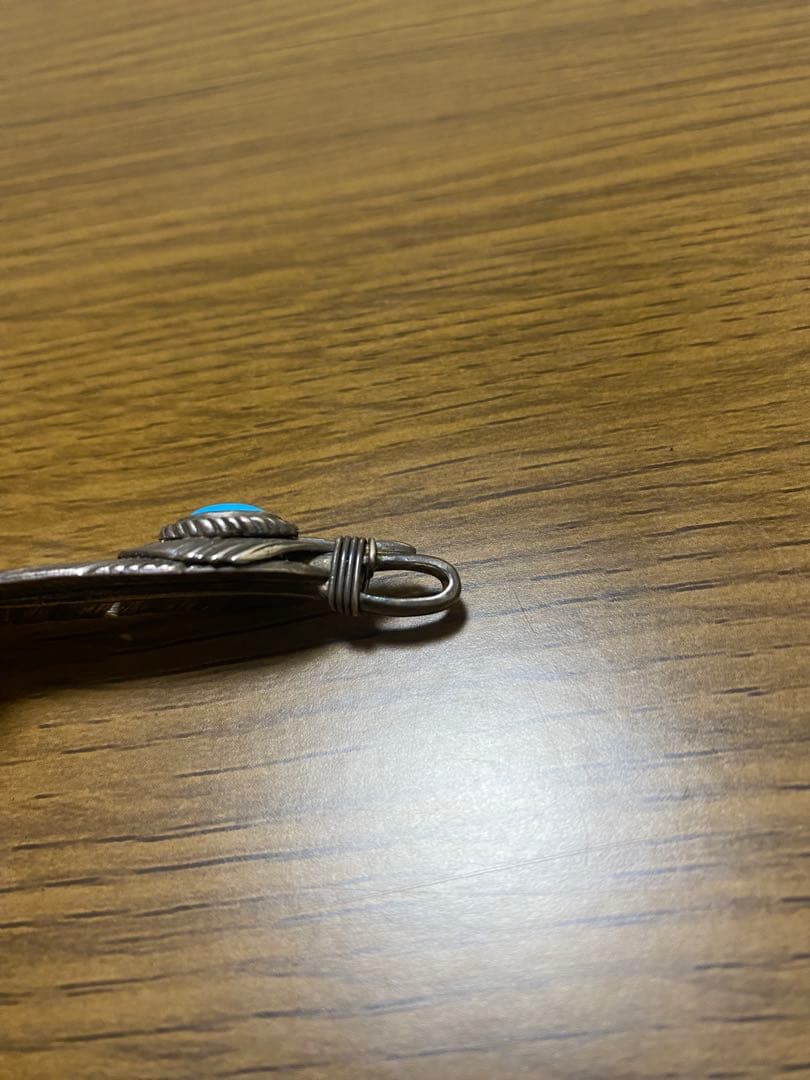 tady&king 特大ハートSVフェザー銀縄ターコイズLL