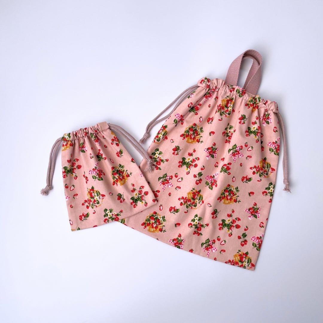 もこねこ【レッスンバッグ/上靴/巾着/体操着袋】ハンドメイドオーダー