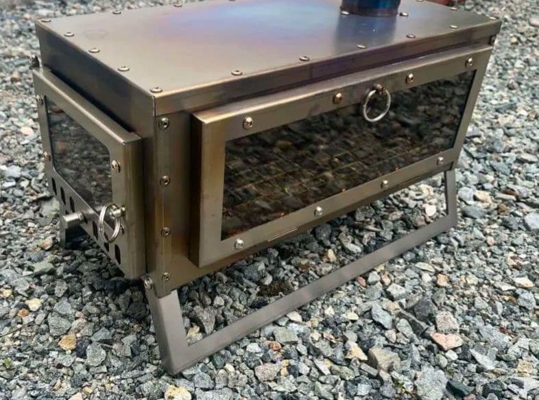 廃盤　ZIVEストーブ　zivetalian チタン製　軍幕