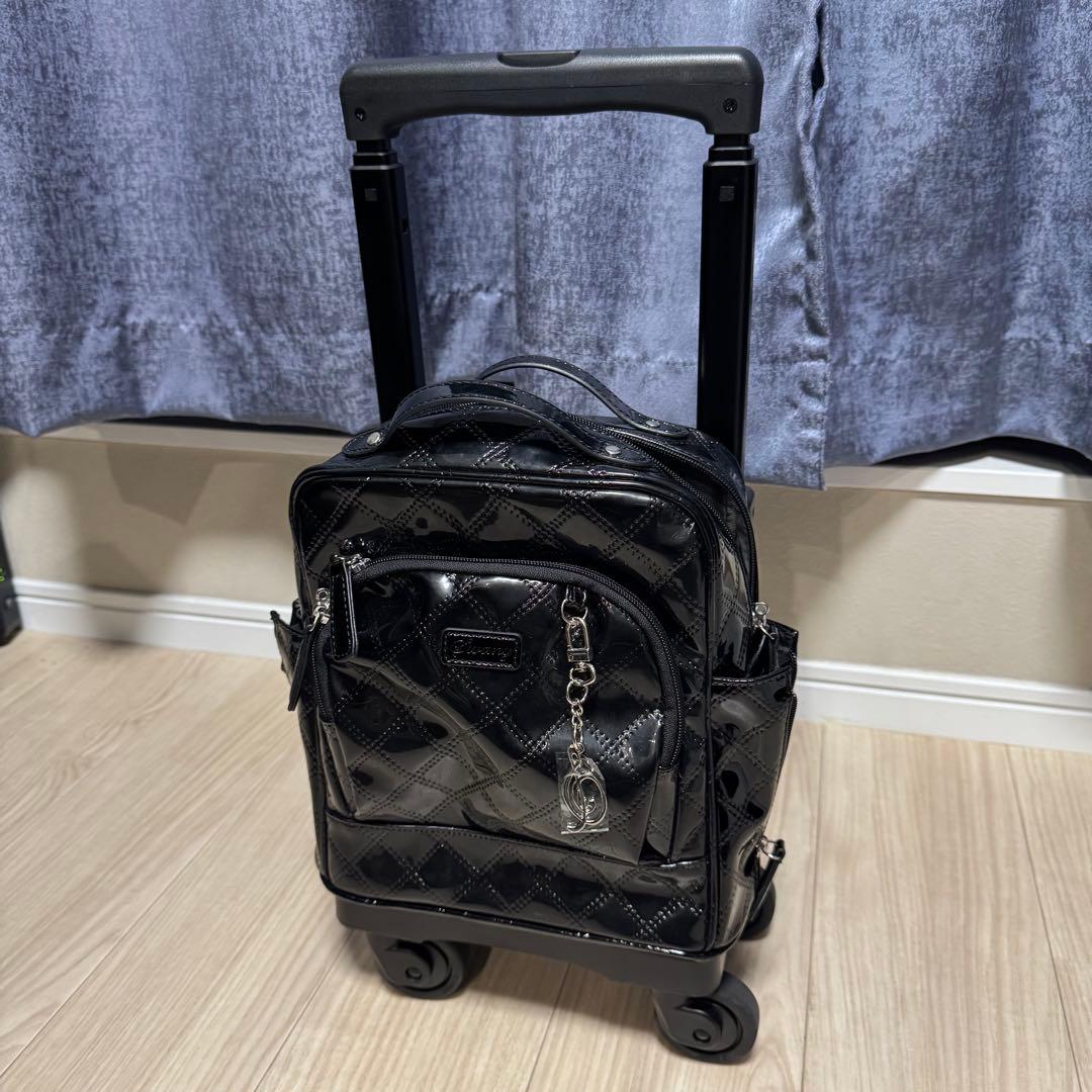 【美品】SWANY キャリーバッグ エナメル レディース