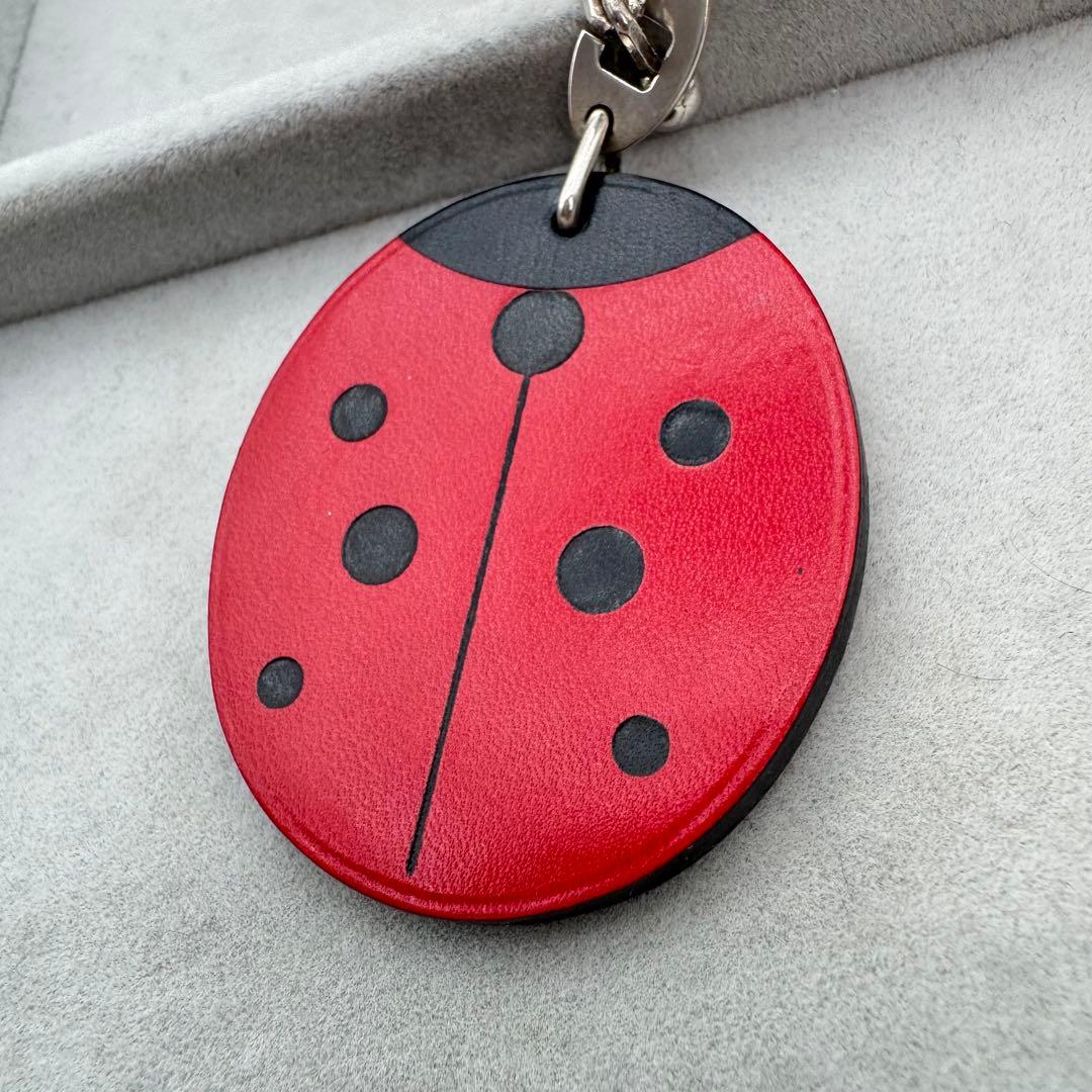 【人気】HERMES てんとう虫　バッグチャーム　キーホルダー　SV925
