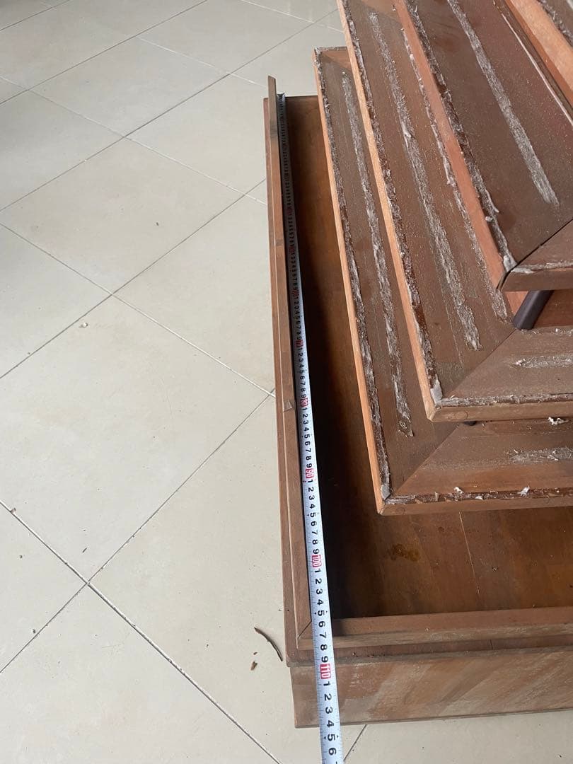 アンティーク　木製１０段の塔　ディスプレイ　引き取りのみ対応