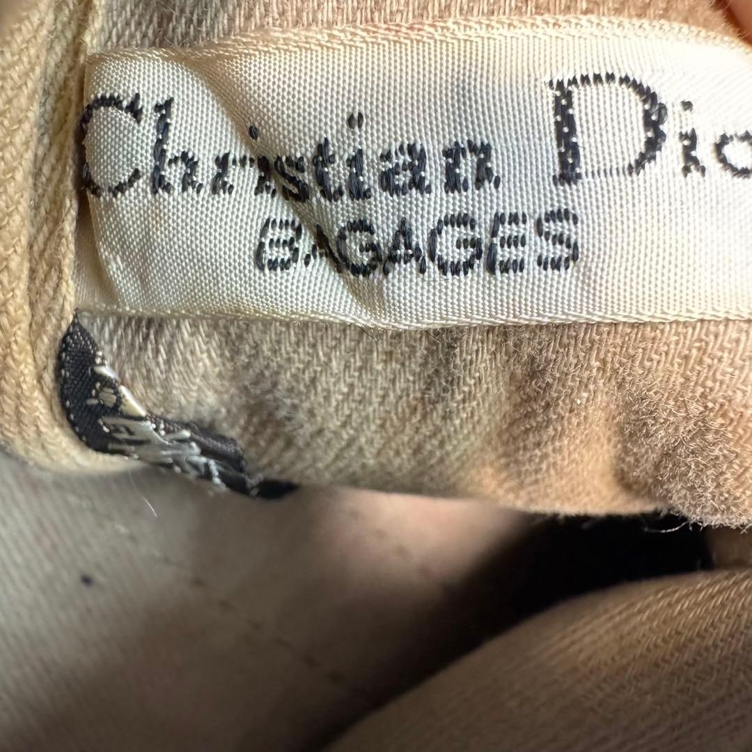 Dior トロッター ミニボストンバッグ ヴィンテージ レザー×キャンバス