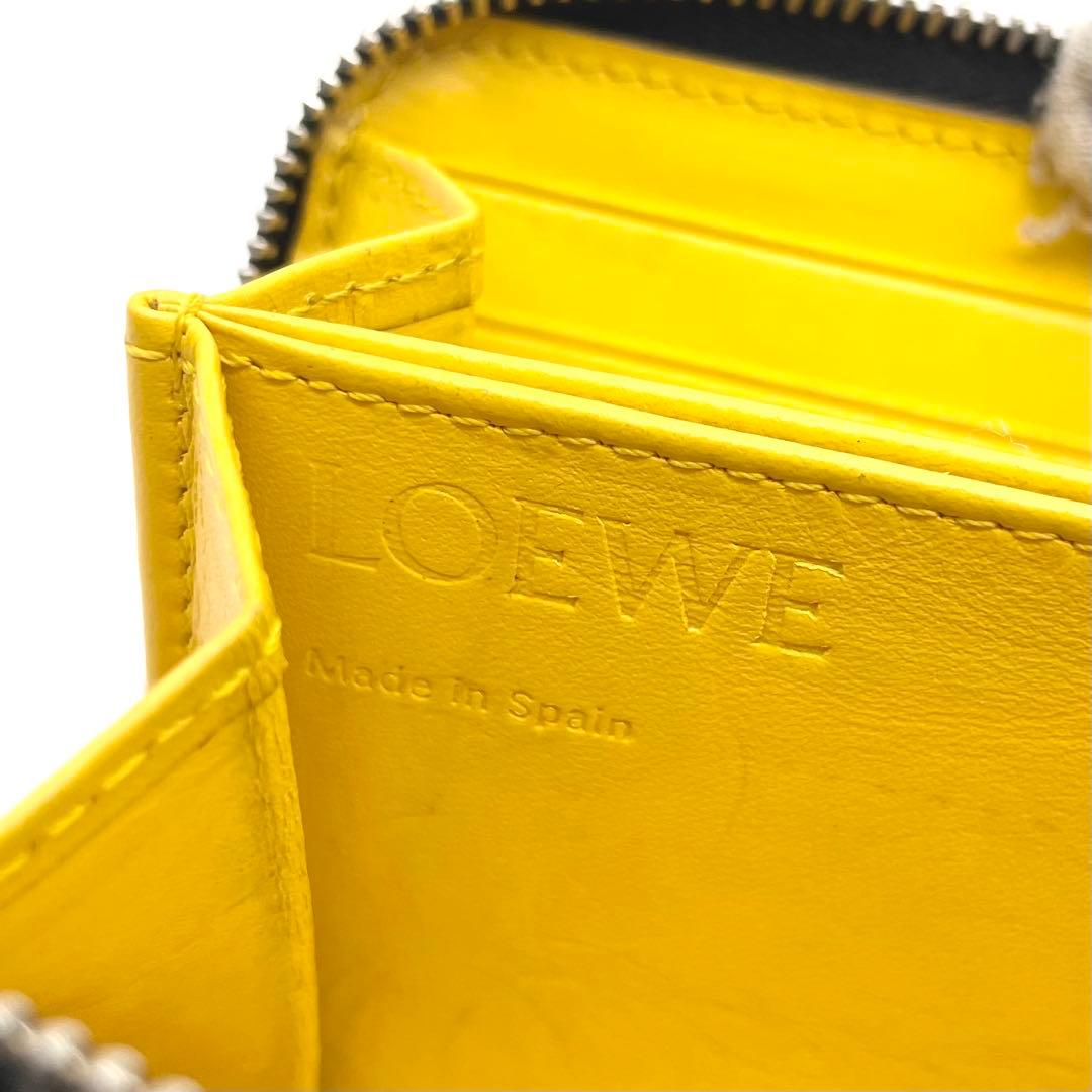 【極美品】ロエベ リネン ケース アナグラム レザー ブラック 保存袋付き