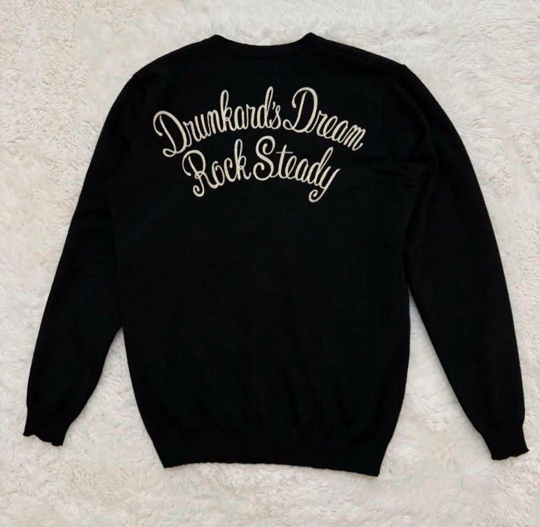 美品‼️ワコマリア　ウールモヘアカーディガン　ブラック　Mサイズ　刺繍