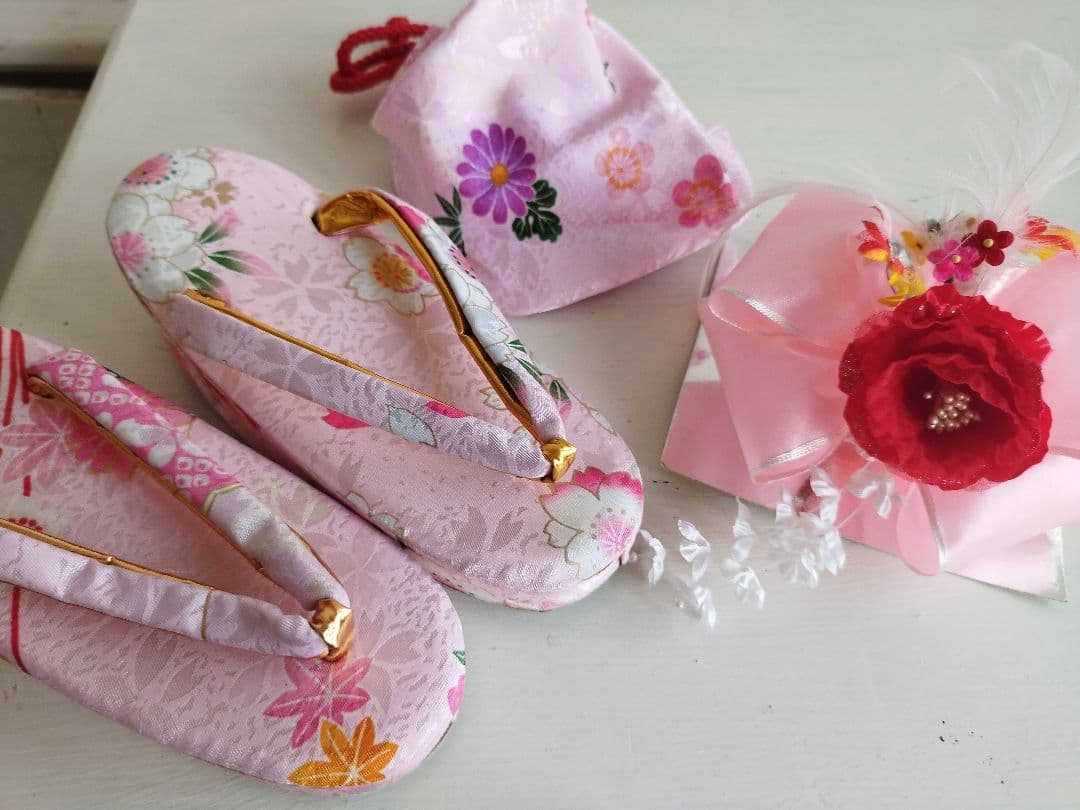 専用です　アンティーク明るいピンクの着物に黄緑のだらり帯セット