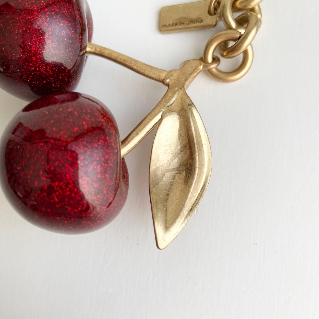 コーチ COACH バッグチャーム さくらんぼ キーホルダー 完売品