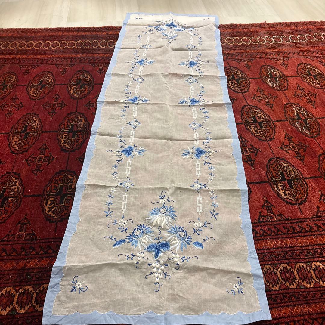 汕頭　スワトウ　オーガンジー　テーブルセンター