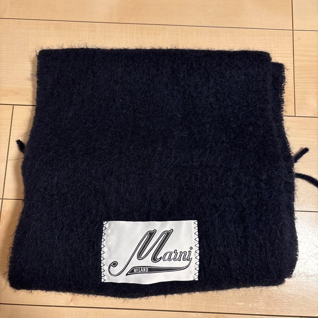MARNI マフラー ネイビー