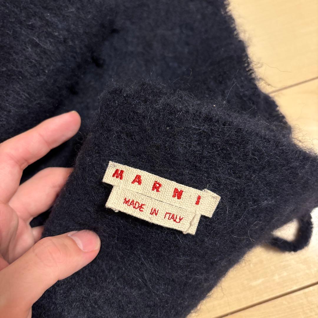 MARNI マフラー ネイビー