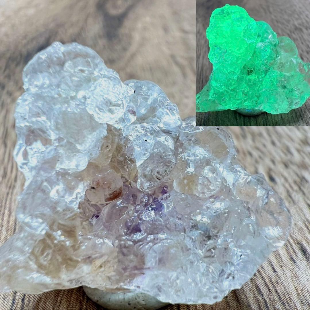 フローライトインハイアライトオパール FH2 共生 鉱物 標本 原石