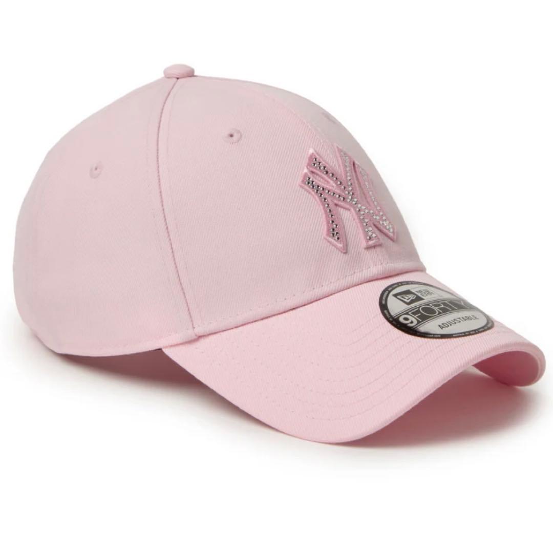 【新品】NEWERA 9FORTY ラインストーン NYヤンキース ピンク