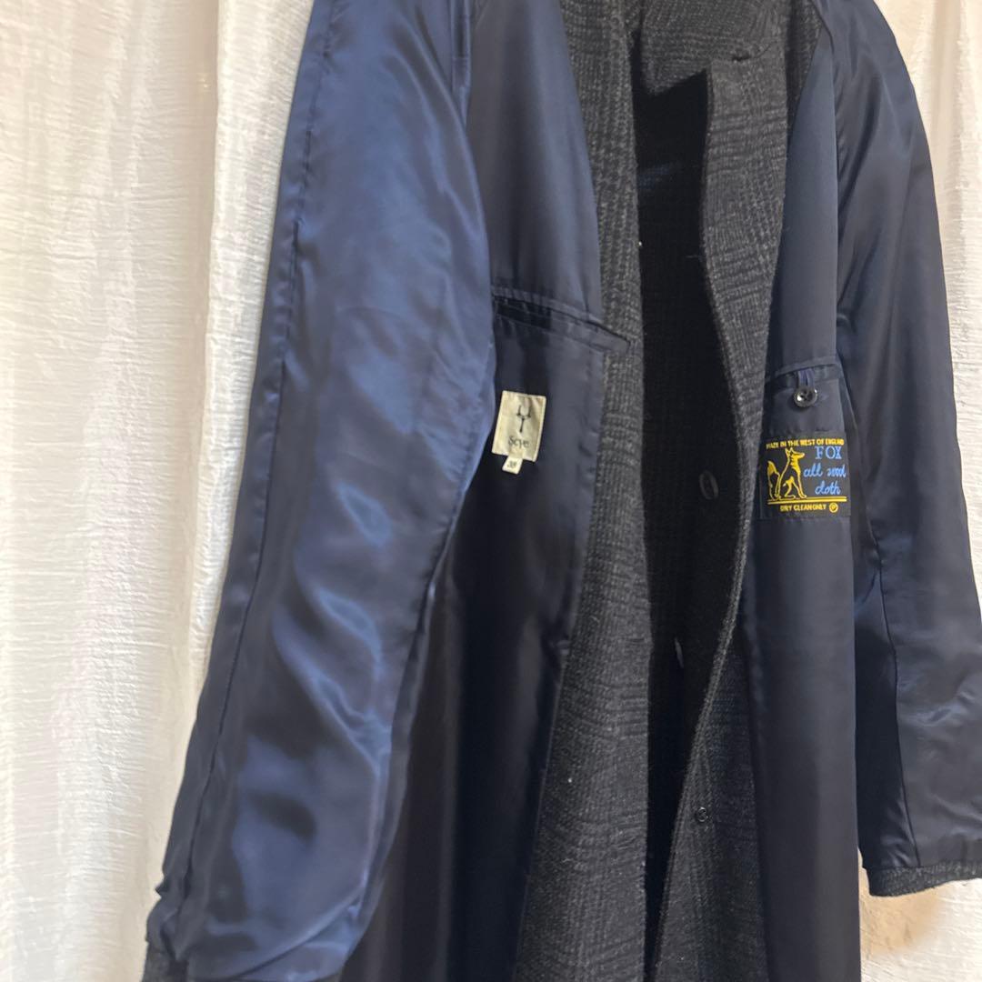 値下げ　Scye ステンカラーコート fox brothers サイ　サイズ38