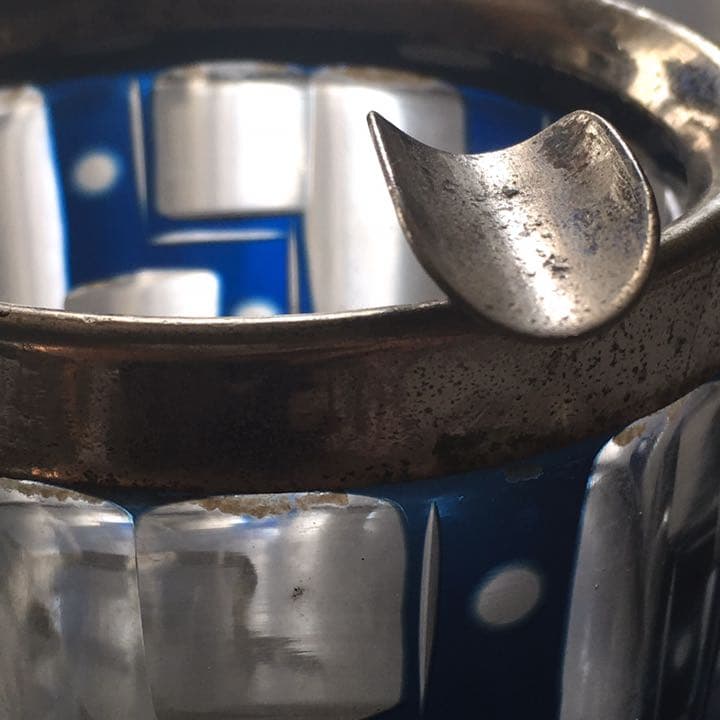 骨董 灰皿 切子 アッシュトレイ アンティーク インテリア