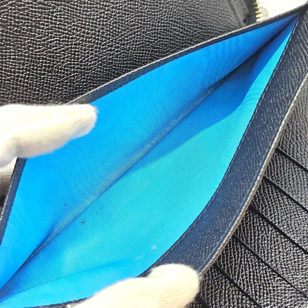 ブルガリ ラウンドファスナー オーガナイザー RFID 黒 サークルロゴ