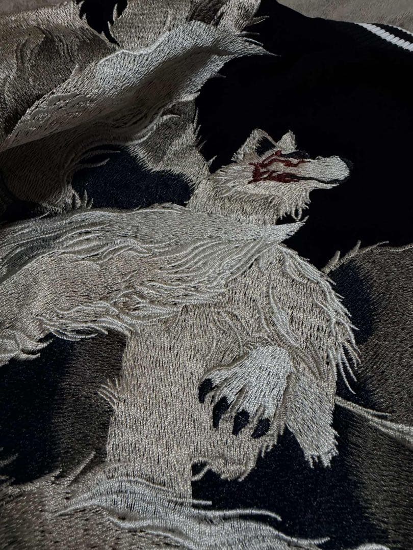 未使用 別珍 キツネ SKAJAN 日本 スカジャン unisex 美品　桜