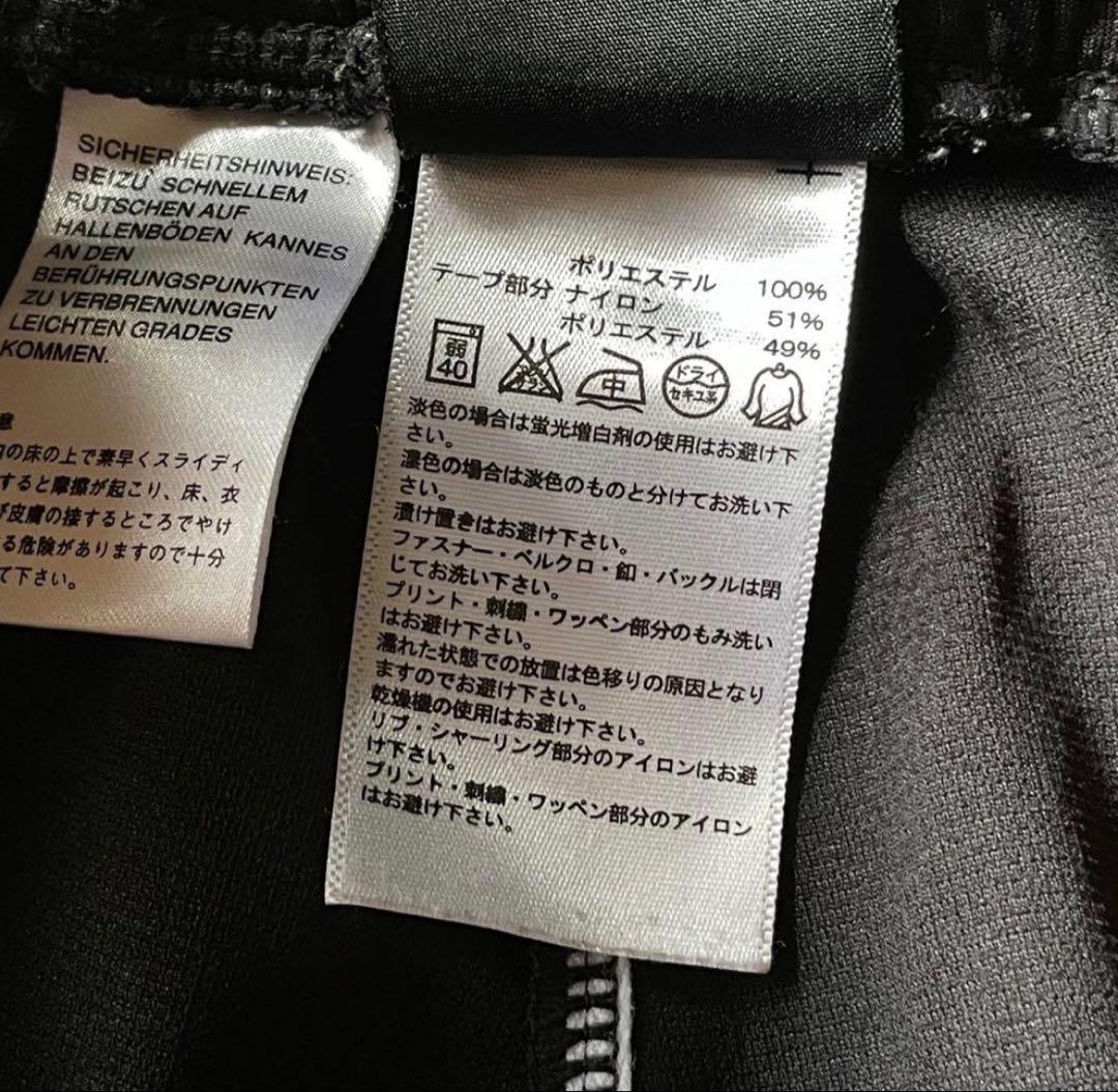 00s adidas レザーライク トラックパンツ ブラック シルバー 光沢