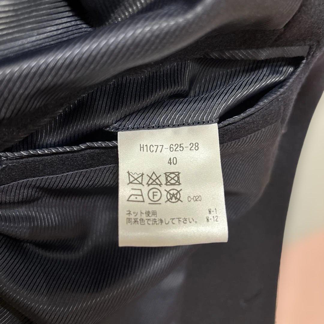 マッキントッシュフィロソフィー ブラック メルトンショートコートステンカラー