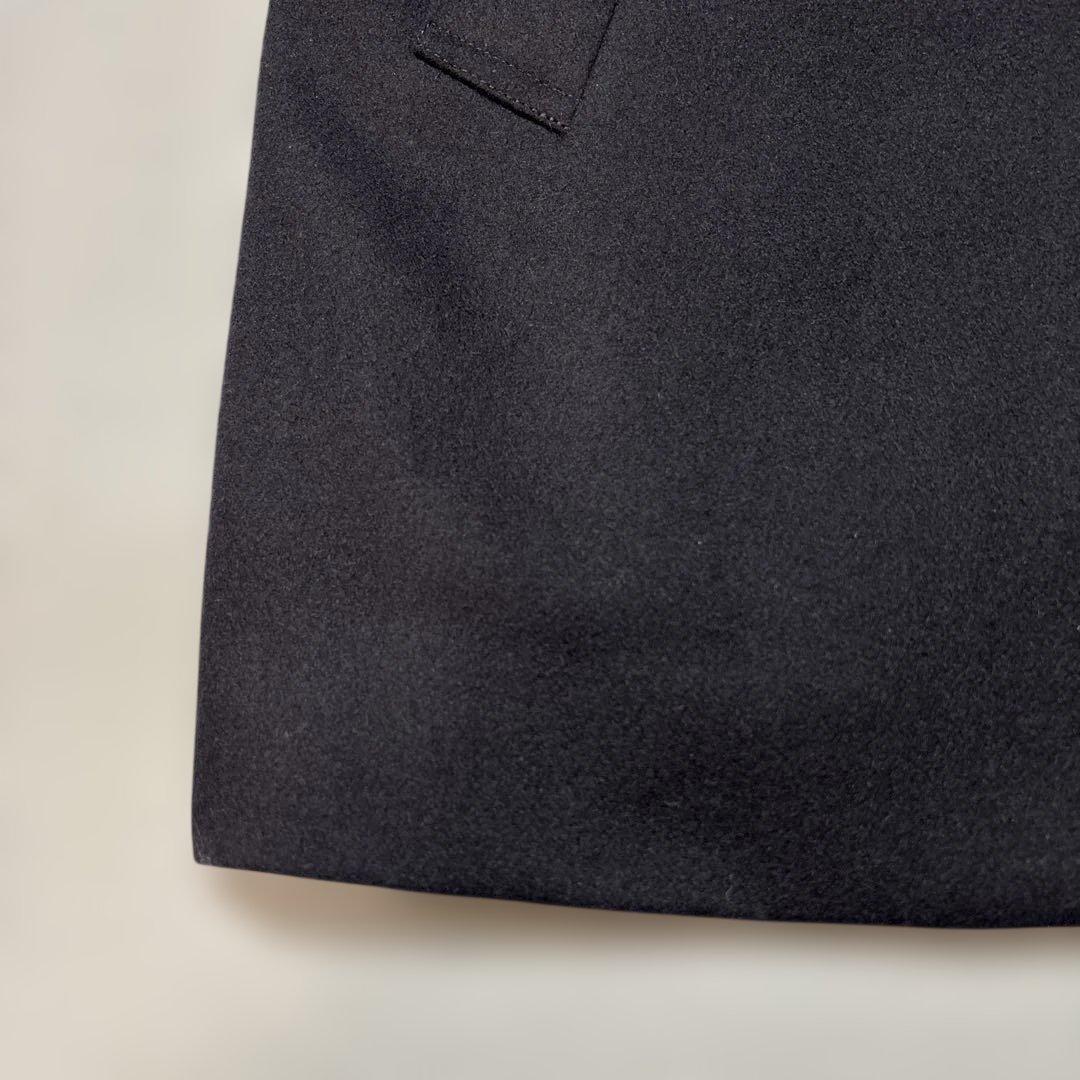 マッキントッシュフィロソフィー ブラック メルトンショートコートステンカラー