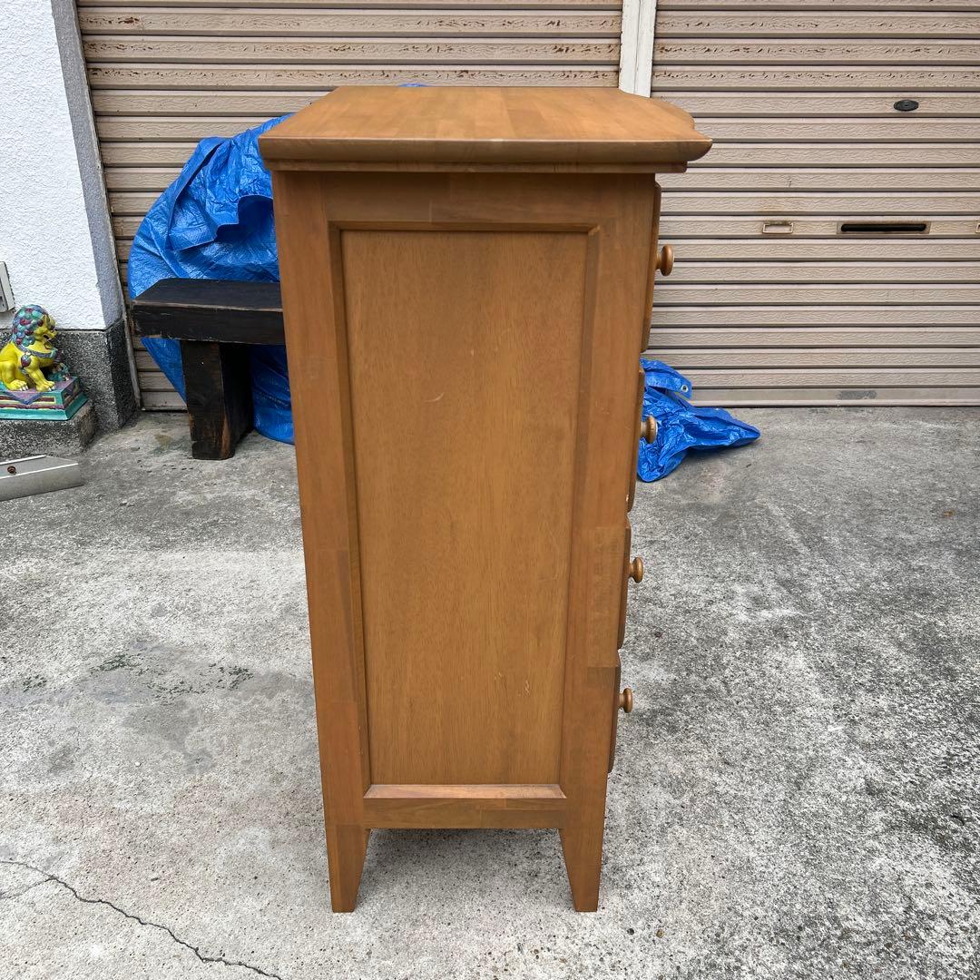 全国家具工業連合会　ボタニカル　ラタンチェスト　編み込み　4段　アンティーク