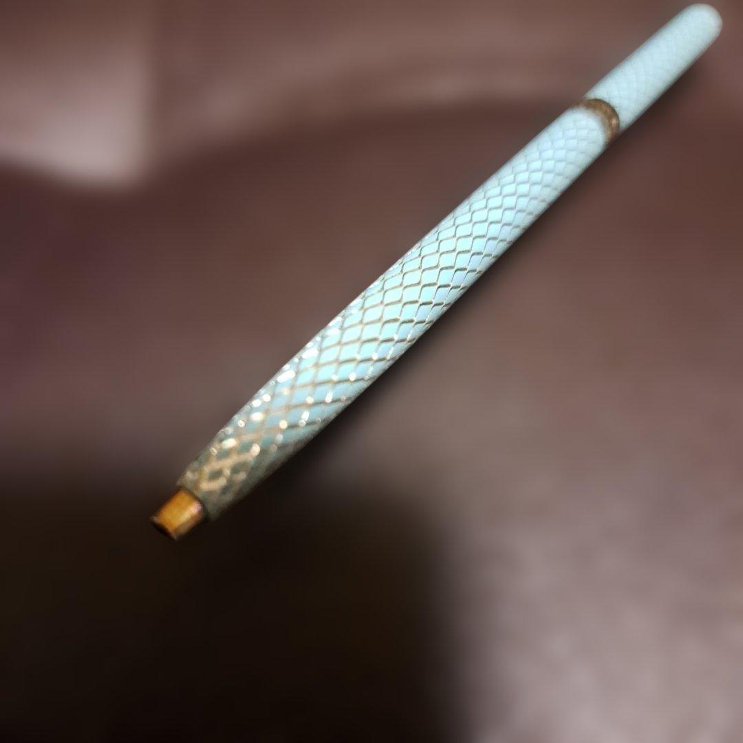 TIFFANY ティファニー ボールペン　ダイヤモンドテクスチャー ブルー❤