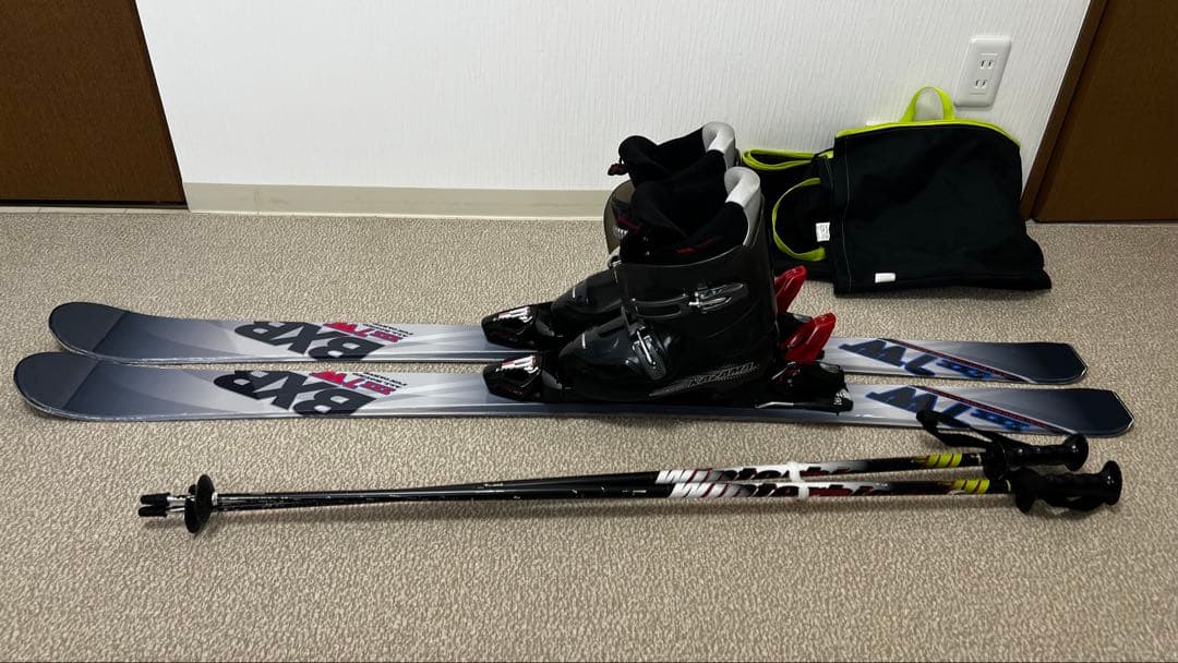 BXB 男女兼用スキーセット❗️ブーツ❗️ポール ❗️ケース付きWAX済み