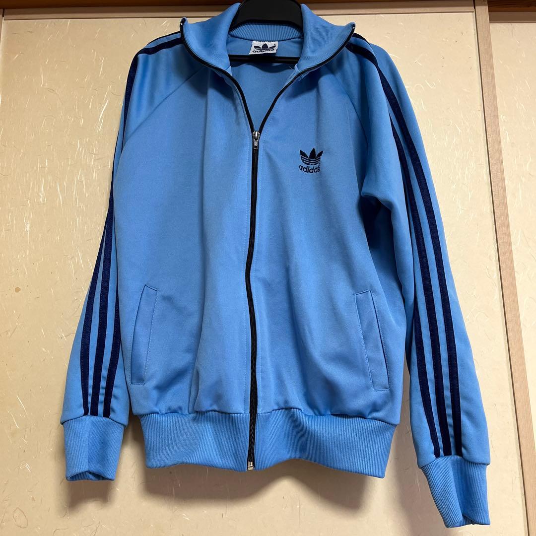 adidas ライトブルー ジャージジャケット