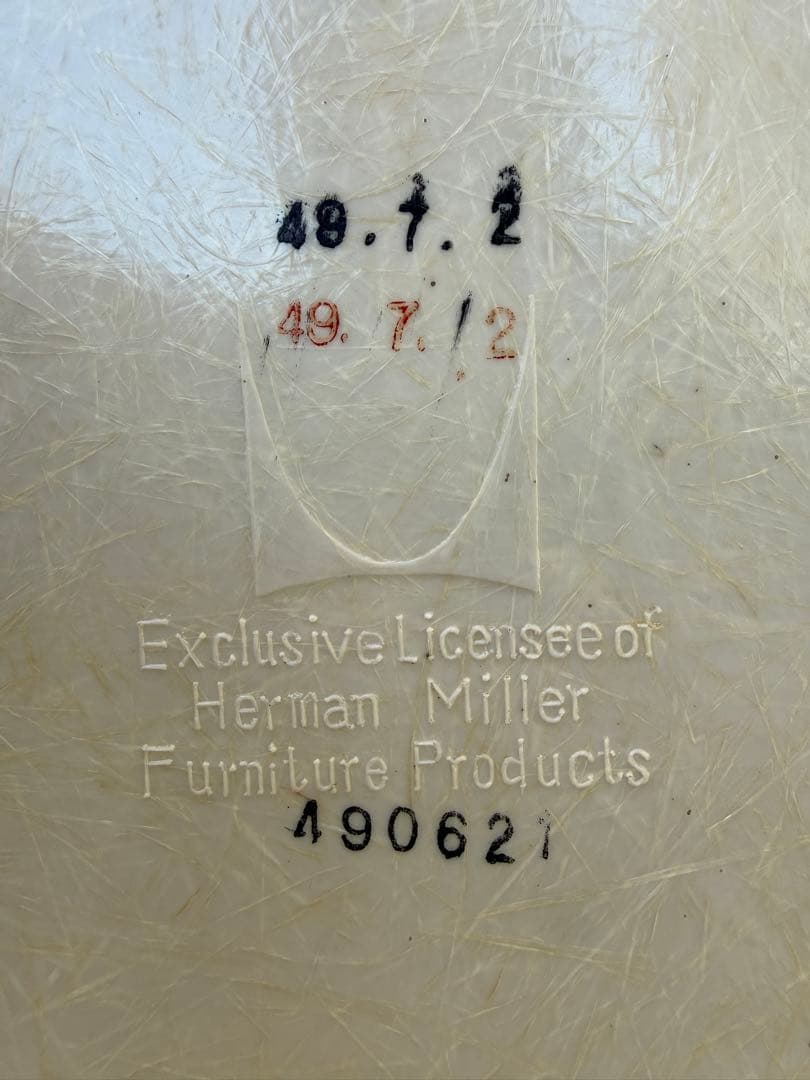 ハーマンミラー イームズ系 ファイバーグラス サイドチェア 布張り 2脚セット