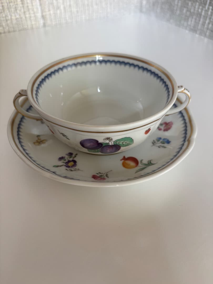 希少！リチャードジノリイタリアンフルーツ　スープカップ ＆ソーサー６個セット