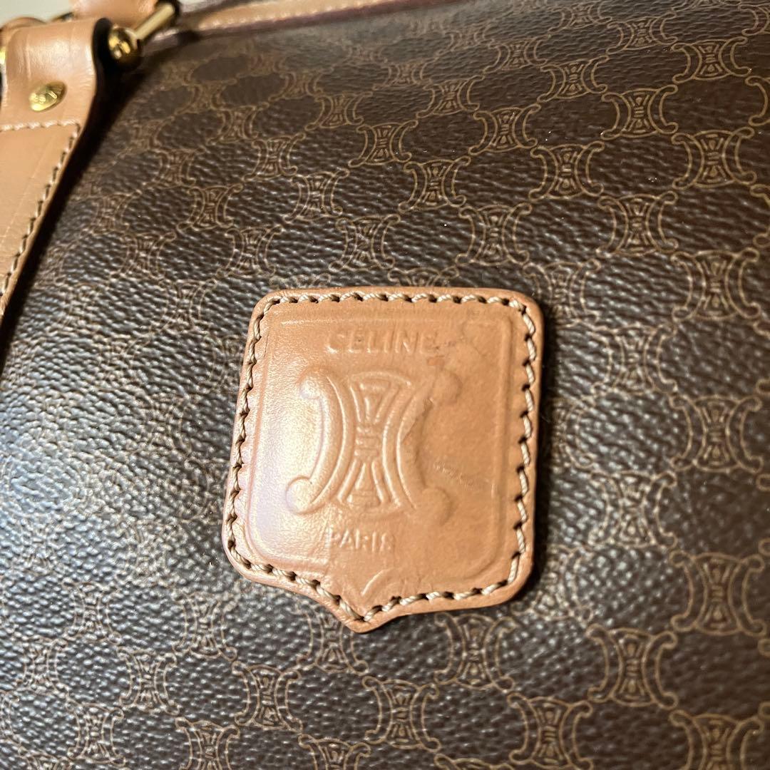 【美品！！】CELINE セリーヌ マカダム ボストンバッグ PVC レザー