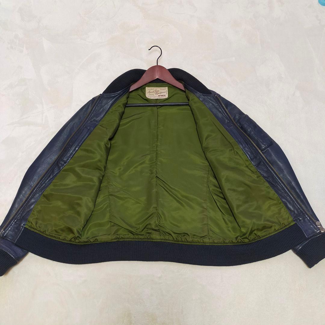 AVIREX　羊革　オールレザーMA-1　Мサイズ