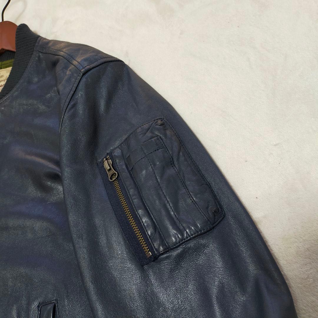 AVIREX　羊革　オールレザーMA-1　Мサイズ