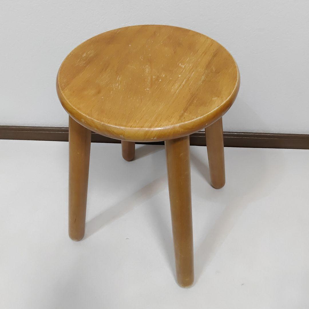 Antique Stool アンティーク スツール 天然木 4本脚 送料無料