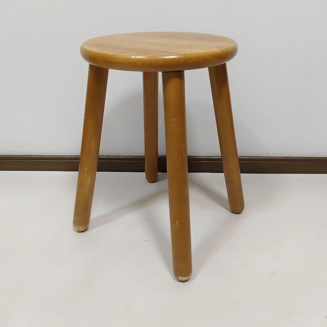 Antique Stool アンティーク スツール 天然木 4本脚 送料無料