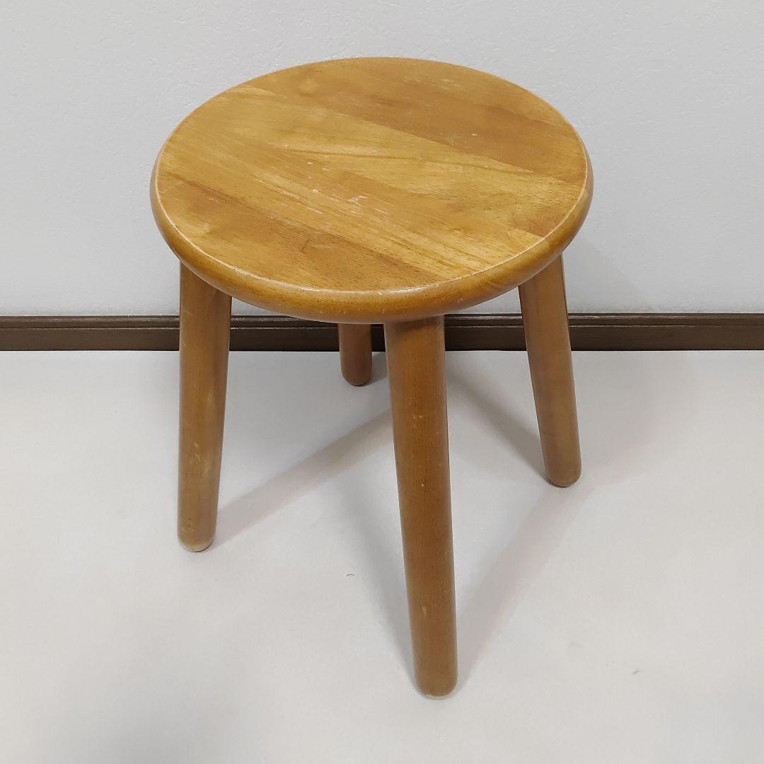 Antique Stool アンティーク スツール 天然木 4本脚 送料無料