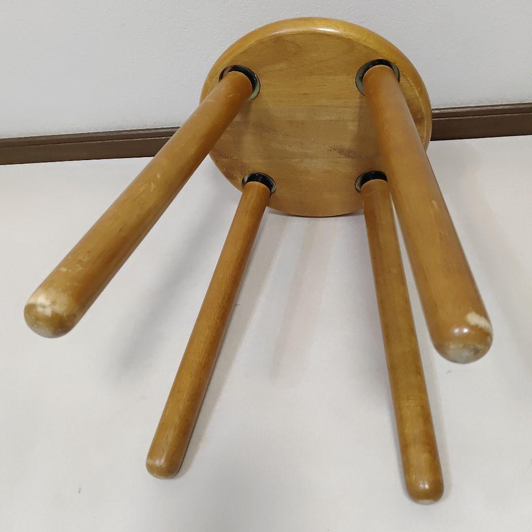 Antique Stool アンティーク スツール 天然木 4本脚 送料無料