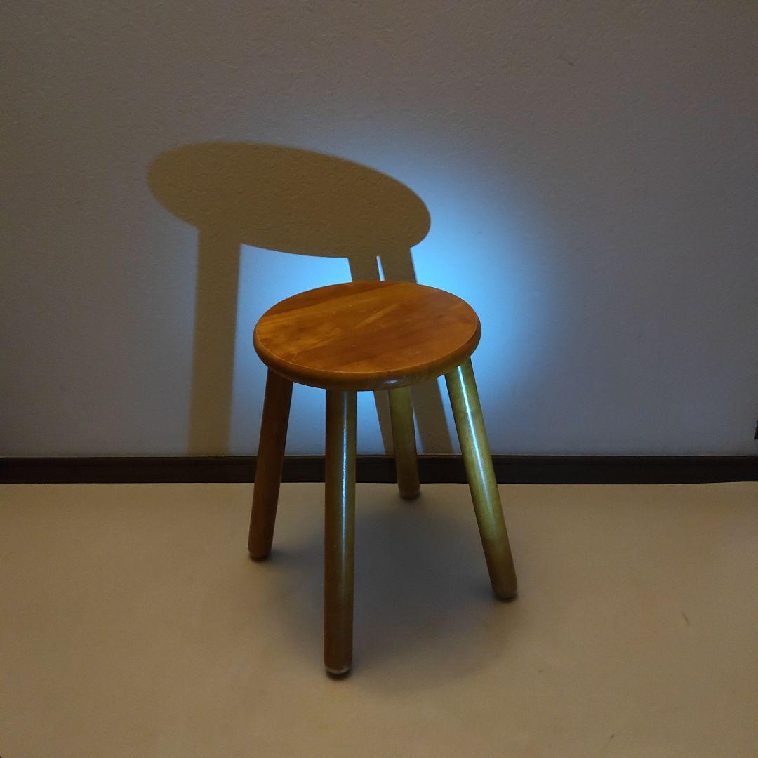 Antique Stool アンティーク スツール 天然木 4本脚 送料無料