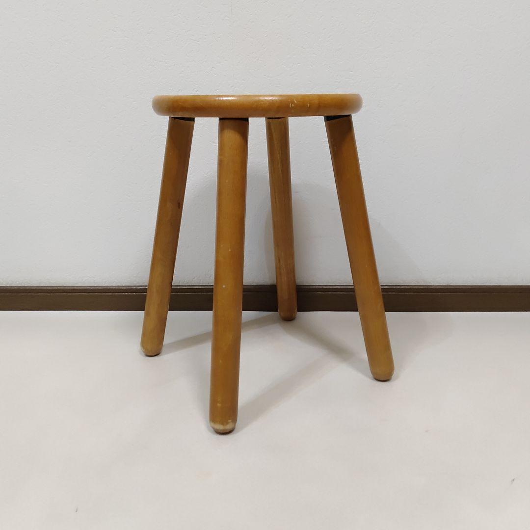 Antique Stool アンティーク スツール 天然木 4本脚 送料無料