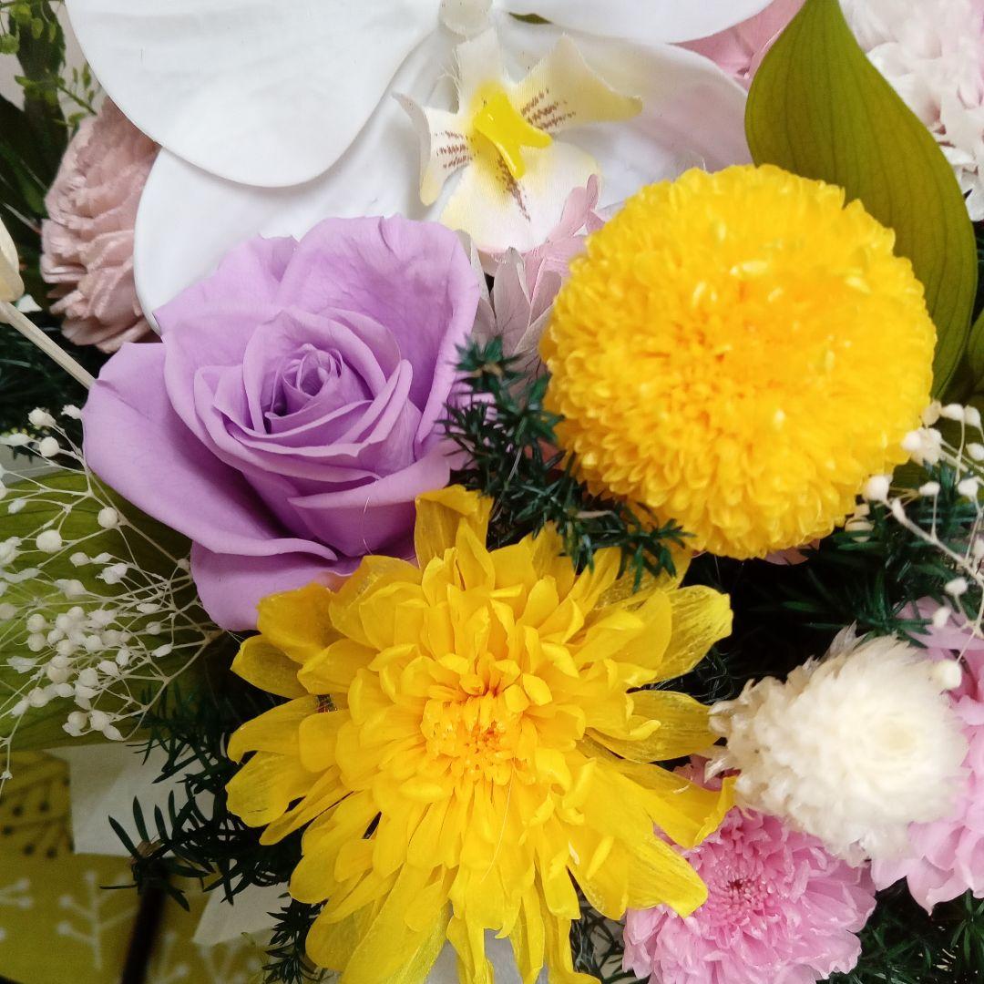 プリザーブドフラワー　かご花　仏花　お供え花