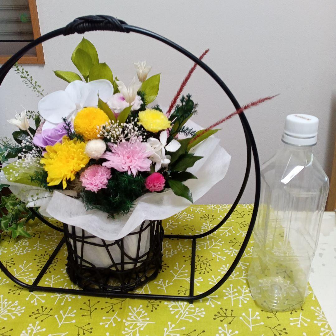 プリザーブドフラワー　かご花　仏花　お供え花