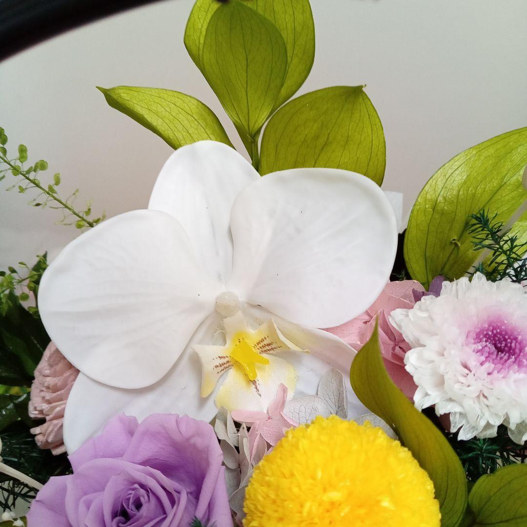 プリザーブドフラワー　かご花　仏花　お供え花