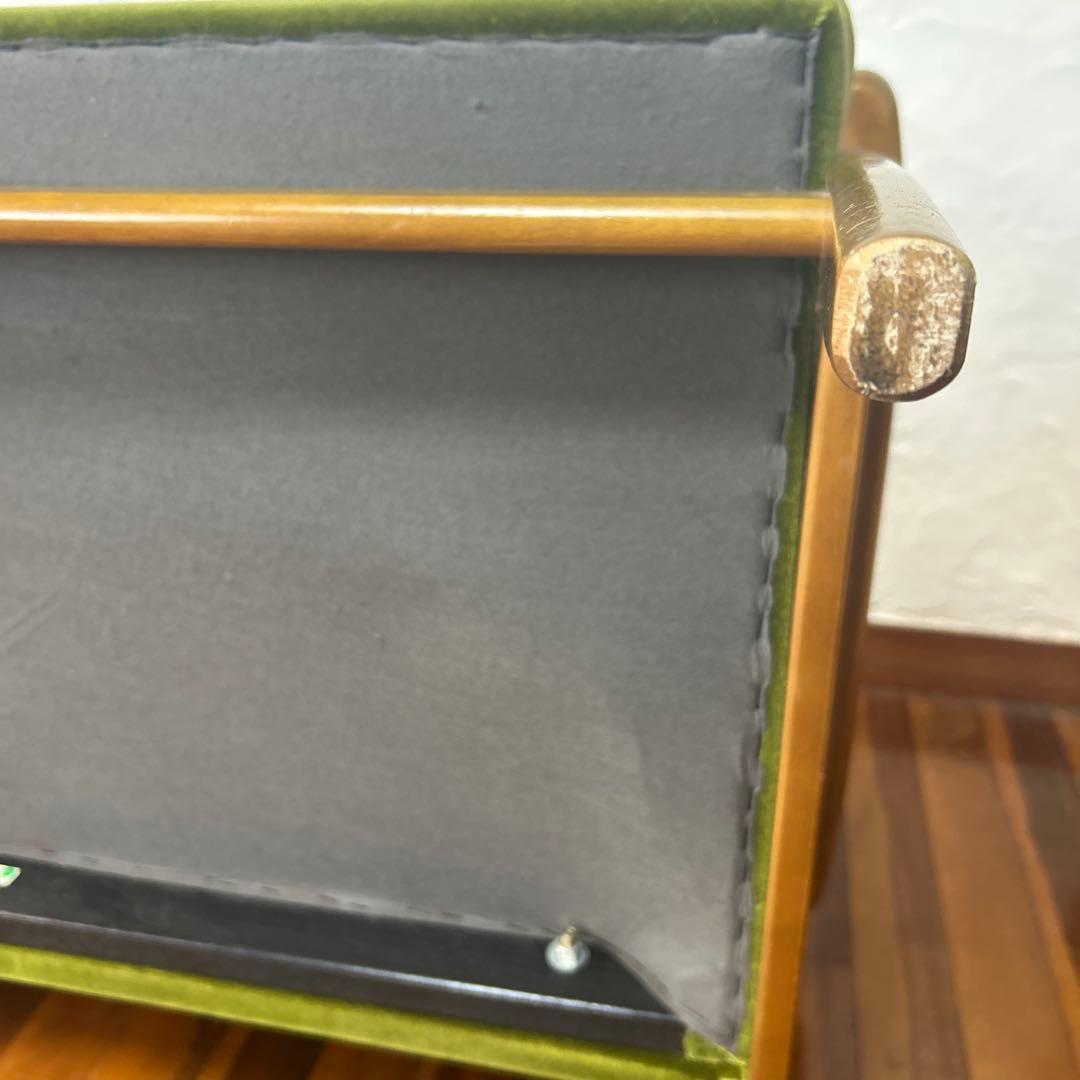 カリモク60 グリーン　ソファ 2人掛け【宮崎県まで引き取りでお願いします】