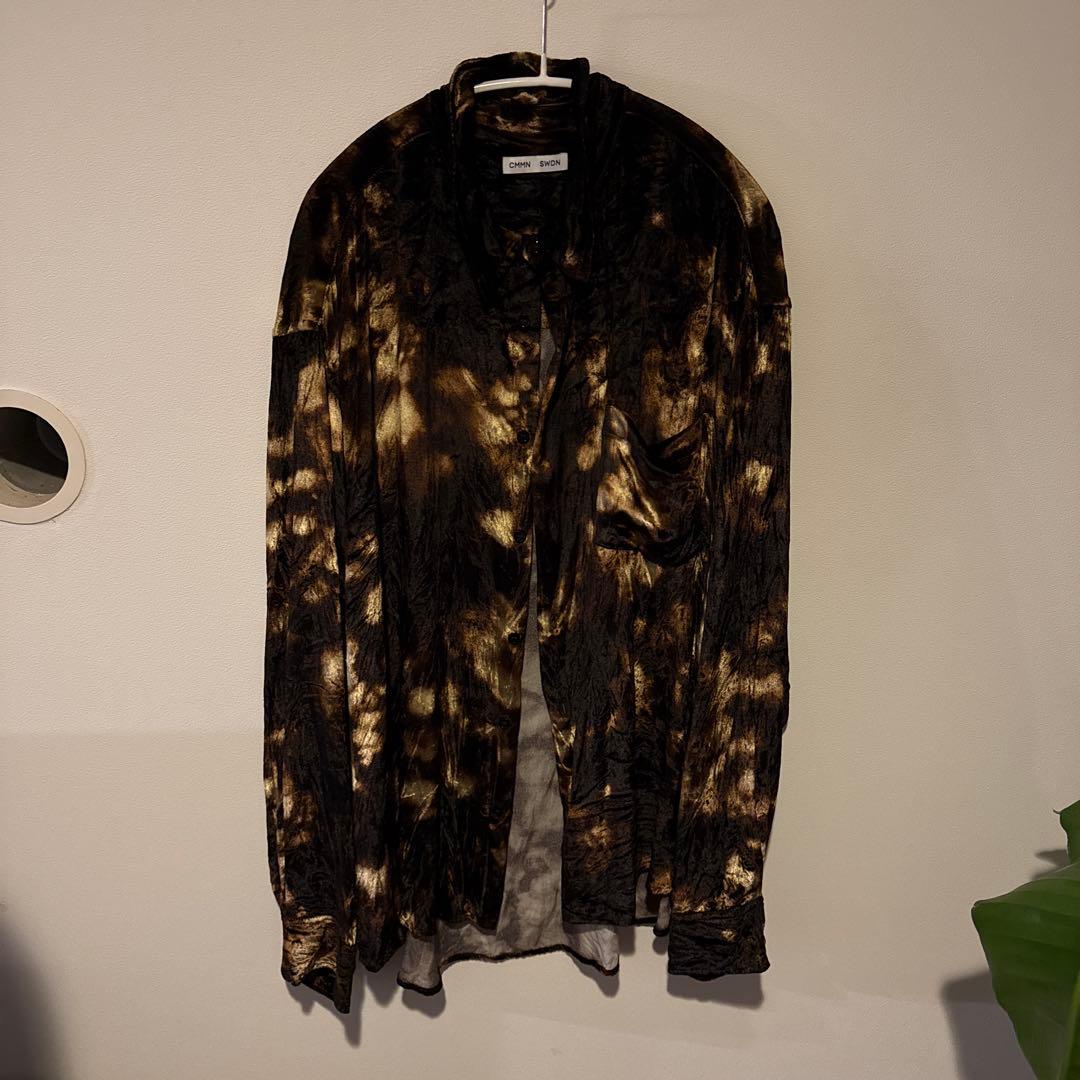 コモンスウェーデン　ベルベット　シルク　セドリック　シャツ　CMMN SWDN