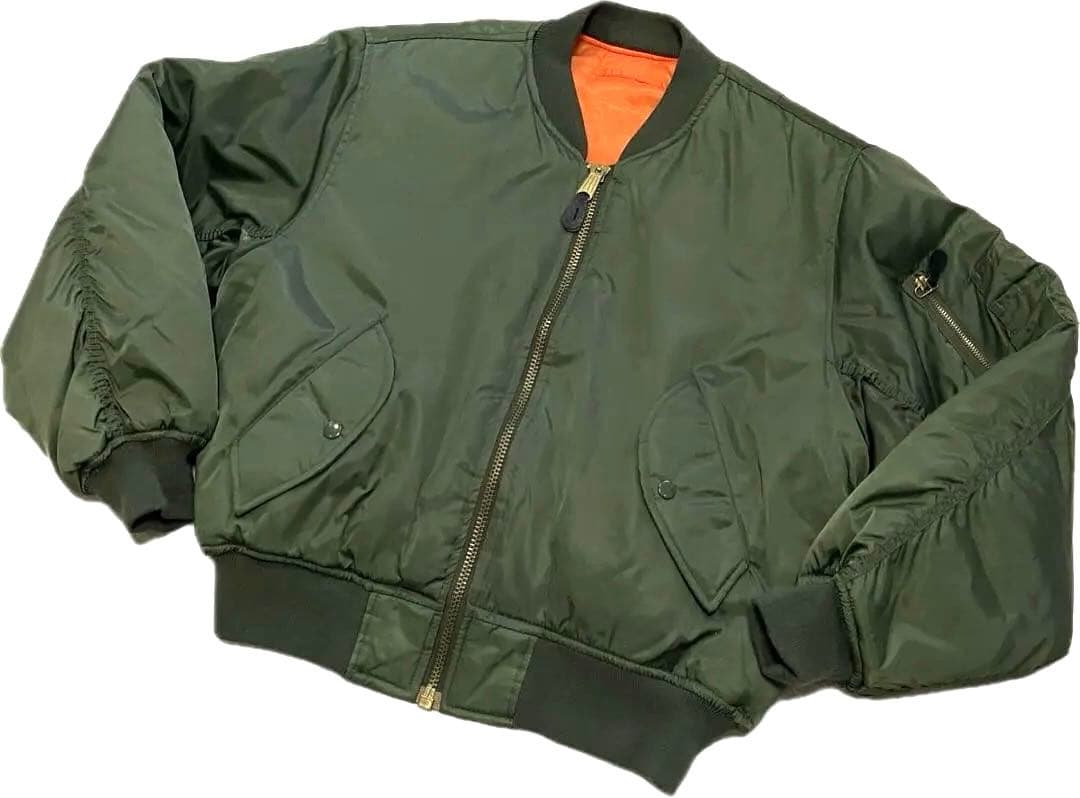 y2k 90s ファントムミリタリー MA-1 フライトジャケットM 幅広 短丈