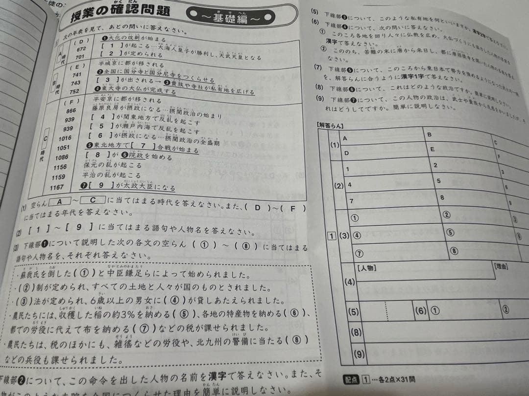 デイリーサピックス 6年生 社会　2024年度